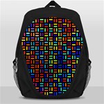 Geometric Colorful Square Rectangle Backpack Bag Front