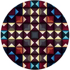 Symmetry Geometric Pattern Texture Uv Print Round Tile Coaster