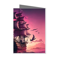 Ship Pirate Adventure Landscape Ocean Sun Heaven Mini Greeting Cards (pkg Of 8)