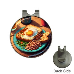 Breakfast Egg Beans Toast Plate Hat Clips With Golf Markers