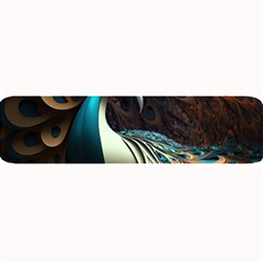 Peacock Bird Feathers Plumage Colorful Texture Abstract Large Bar Mat