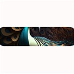 Peacock Bird Feathers plumage Colorful Texture Abstract Large Bar Mat 32 x8.5  Bar Mat