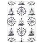 Marine-nautical-seamless-pattern-with-vintage-lighthouse-wheel Removable Flap Cover (L) Front