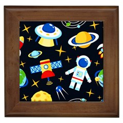 Space Seamless Pattern Framed Tile