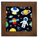 Space Seamless Pattern Framed Tile Front