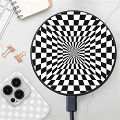 Optical Illusion Chessboard Tunnel Wireless Fast Charger(black)