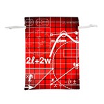 Geometry Mathematics Cube Lightweight Drawstring Pouch (L) Back