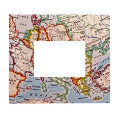 Map Europe Globe Countries States White Wall Photo Frame 5  X 7  by Ndabl3x