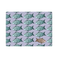 Fishes Pattern Background Theme Art Premium Plush Fleece Blanket (mini)
