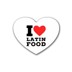 I Love Latin Food Rubber Coaster (heart) by ilovewhateva