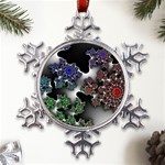Piece Graphic Metal Large Snowflake Ornament Front