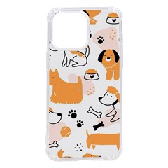Seamless Pattern Of Cute Dog Puppy Cartoon Funny And Happy Iphone 14 Pro Max Tpu Uv Print Case by Wav3s