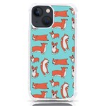 Corgis On Teal iPhone 13 mini TPU UV Print Case Front