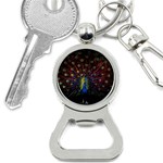 Peacock Feathers Bottle Opener Key Chain Front