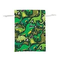 Dino Kawaii Lightweight Drawstring Pouch (l)