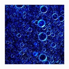Blue Bubbles Abstract Medium Glasses Cloth
