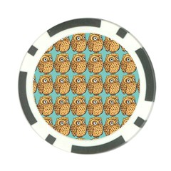 Owl Bird Pattern Poker Chip Card Guard