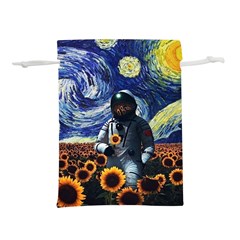 Starry Surreal Psychedelic Astronaut Space Lightweight Drawstring Pouch (l)