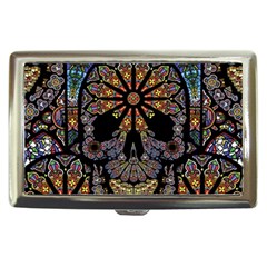 Skull Death Mosaic Artwork Stained Glass Cigarette Money Case