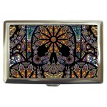 Skull Death Mosaic Artwork Stained Glass Cigarette Money Case Front