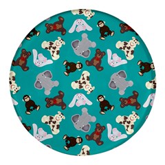 Plush Toys Stuffed Toys Stuffed Animals Round Glass Fridge Magnet (4 Pack)