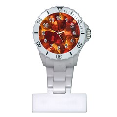 Leaves Fall Autumn Season Orange Plastic Nurses Watch