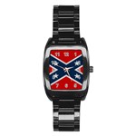 Rebel flag  Stainless Steel Barrel Watch Front