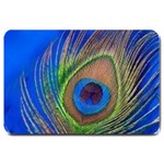 Blue Peacock Feather Large Doormat 30 x20  Door Mat