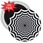 Spider Web Hypnotic 3  Magnets (100 pack) Front