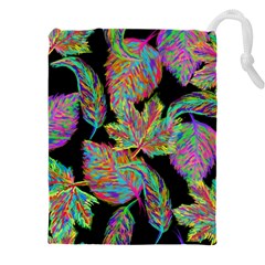 Autumn Pattern Dried Leaves Drawstring Pouch (5xl)