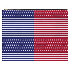 American Flag Patriot Red White Cosmetic Bag (xxxl) by Celenk