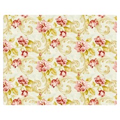 Background Pattern Flower Spring Premium Plush Fleece Blanket (medium)