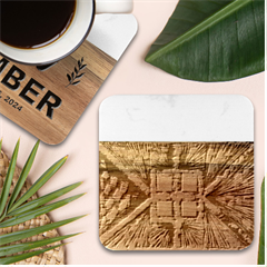 Acrylic Painting  Marble Wood Coaster (square)