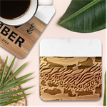 Mixed-animal-skin-print-safari-textures-mix-leopard-zebra-tiger-skins-patterns-luxury-animals-textur Marble Wood Coaster (Square) Front