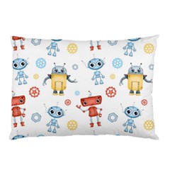 Cute-cartoon-robots-seamless-pattern Pillow Case (two Sides) by uniart180623