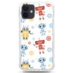 Cute-cartoon-robots-seamless-pattern iPhone 12 mini TPU UV Print Case	 Front