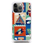 Toy-transport-cartoon-seamless-pattern-with-airplane-aerostat-sail-yacht-vector-illustration iPhone 13 Pro TPU UV Print Case Front