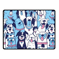 Dogs Seamless Pattern Fleece Blanket (small)