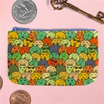 Seamless Pattern With Doodle Bunny Large Coin Purse Front