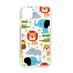 Seamless-pattern-vector-with-animals-cartoon Iphone 11 Tpu Uv Print Case