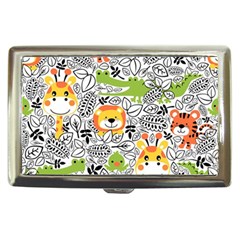 Seamless-pattern-with-wildlife-cartoon Cigarette Money Case