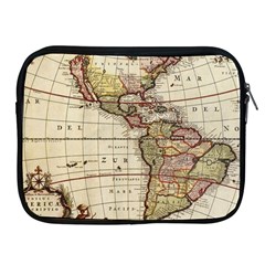 Vintage World Map Old  Globe Antique America Apple Ipad 2/3/4 Zipper Cases by uniart180623