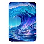 Tsunami Tidal Wave Ocean Waves Sea Nature Water Blue Rectangular Glass Fridge Magnet (4 pack) Front