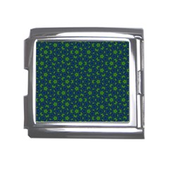 Green Patterns Lines Circles Texture Colorful Mega Link Italian Charm (18mm) by uniart180623