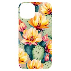 Prickly Pear Cactus Flower Plant Iphone 14 Black Uv Print Case by Ravend