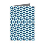 Mazipoodles Dusty Duck Egg Blue White Donuts Polka Dot Mini Greeting Card Left