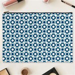 Mazipoodles Dusty Duck Egg Blue White Donuts Polka Dot Cosmetic Bag (XXXL) Front