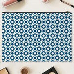 Mazipoodles Dusty Duck Egg Blue White Donuts Polka Dot Cosmetic Bag (XXXL) Back