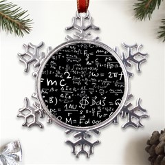 E=mc2 Text Science Albert Einstein Formula Mathematics Physics Metal Large Snowflake Ornament
