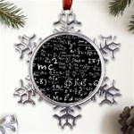E=mc2 Text Science Albert Einstein Formula Mathematics Physics Metal Large Snowflake Ornament Front